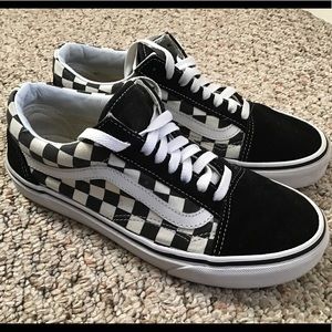 Vans Old Skool Checkerboard Skate Sneakers M6.5/W8